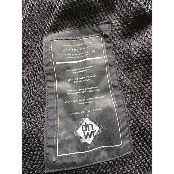 Zara Black dnwr Nylon oversized jacket back printed unisex Size S-M - Picture 9 of 12